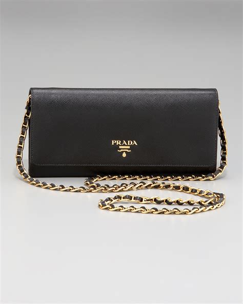 prada saffiano zip chain wallet|Prada saffiano wallet sale.